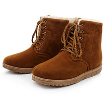 Load image into Gallery viewer, Brand new flock snow boots cotton-padded Winter men boots ankle shoes warm snow boots male shoe lace-up Botas zapatillas hombre