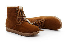 Load image into Gallery viewer, Brand new flock snow boots cotton-padded Winter men boots ankle shoes warm snow boots male shoe lace-up Botas zapatillas hombre