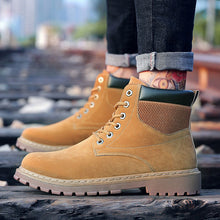 Load image into Gallery viewer, angnest Rubber Boots Men 2018 Autumn Casual Working Boots Fashion Male Ankle Boots Solid High Top Platform Shoes Man XMX933
