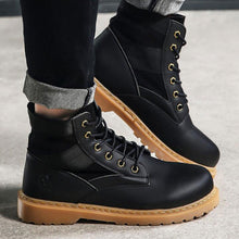Load image into Gallery viewer, Tangnest NEW Autumn Men Combat Boots Casual Faux Suede Leather Ankle Boots For Men Lace Up Platform Shoes Man Sneakers XMX936