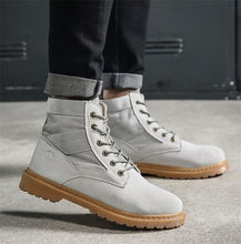 Load image into Gallery viewer, Tangnest NEW Autumn Men Combat Boots Casual Faux Suede Leather Ankle Boots For Men Lace Up Platform Shoes Man Sneakers XMX936