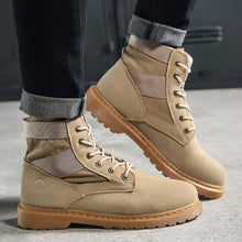 Load image into Gallery viewer, Tangnest NEW Autumn Men Combat Boots Casual Faux Suede Leather Ankle Boots For Men Lace Up Platform Shoes Man Sneakers XMX936