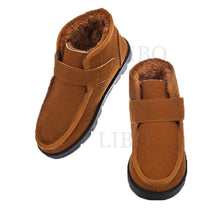Load image into Gallery viewer, GAORUI new fashion men boys thermal buckle snow boots warm men's winter snow boots hiking shoes leather boots  wholesale