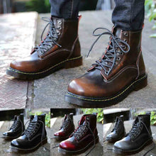 Load image into Gallery viewer, High Quality Leather Men Boots Waterproof Winter Ankle Boots Work Outdoor Boots