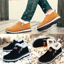 Load image into Gallery viewer, Fashion Men Boots Winter Warm Plush Short Casual Boots Flat Outdoor Snow Boots