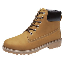 Load image into Gallery viewer, Men Fashion Retro Solid Ankle Thick Lace-up Short Boots Round Toe Casual Shoes