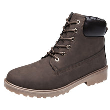 Load image into Gallery viewer, Men Fashion Retro Solid Ankle Thick Lace-up Short Boots Round Toe Casual Shoes