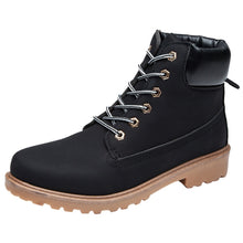 Load image into Gallery viewer, Men Fashion Retro Solid Ankle Thick Lace-up Short Boots Round Toe Casual Shoes
